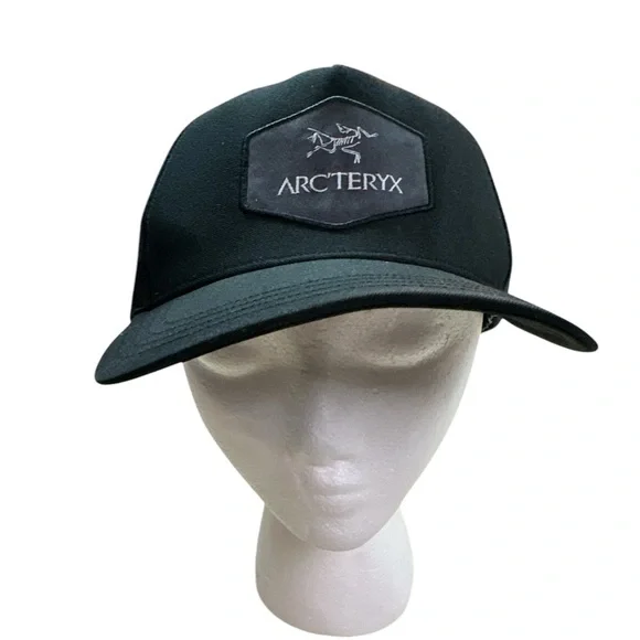 Arc'teryx Bird Word Black Cap Men’s SnapBack Mesh Logo Preowned